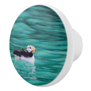Puffin In Resurrection Bay, Alaska Ceramic Knob