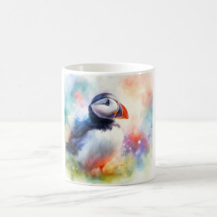 Puffin in Watercolor AREF569 - Watercolor Coffee Mug