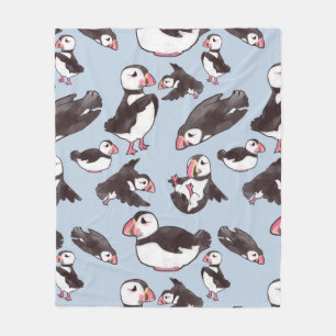 Puffin Medium Fleece Blanket