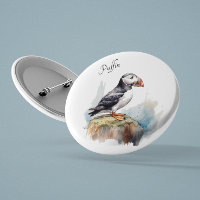 Puffin on a Rock Watercolor, custom
