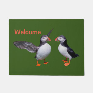 Puffin Pals Door Mat (Green)