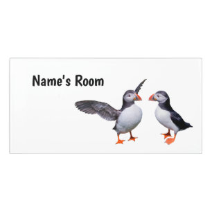 Puffin Pals Door Name Plate Door Sign