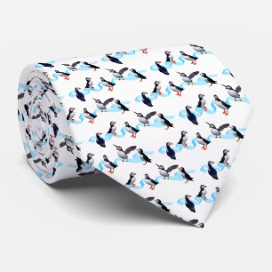 Puffin Party Tie Double Sided Print(choose colour)