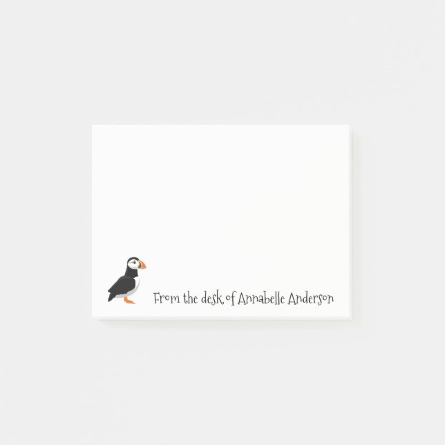 Puffin Personnaliser les notes Post-it (Devant)