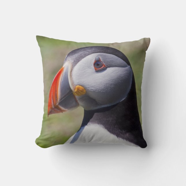 Puffin Portrait Pillow (Front)