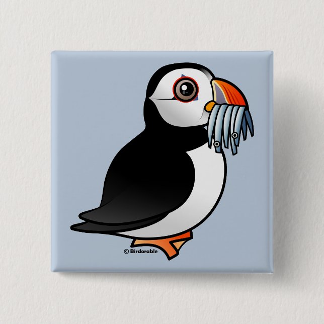 Puffin Prowess 2 Inch Square Button (Front)