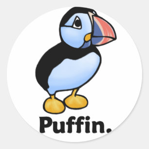 Puffin Puffin. Classic Round Sticker