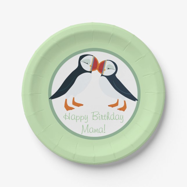 Puffin Rock Party Plate  - Mama & Papa (Front)