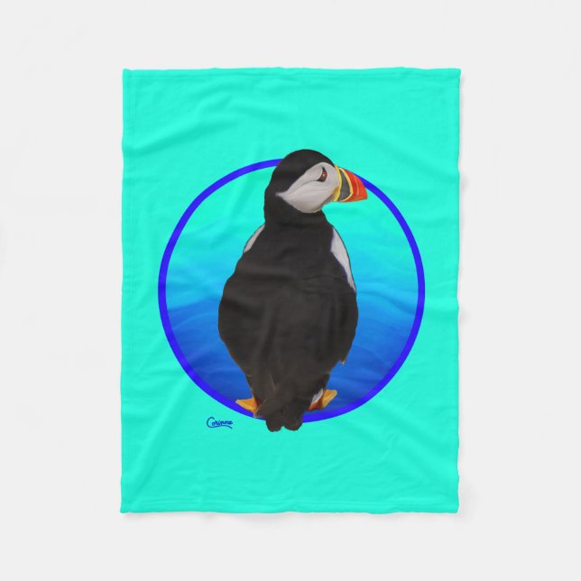 Puffin - Small Fleece Blanket (Front)