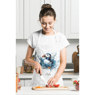 Puffin Splash, custom Apron