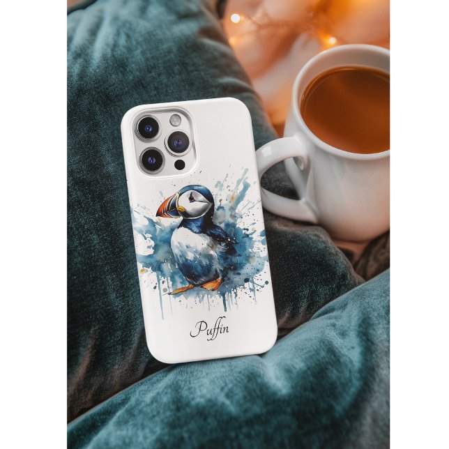 Puffin Splash, custom Case-Mate iPhone Case (Creator Uploaded)