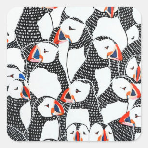 Puffin   square sticker