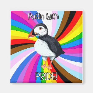 Puffin With Pride! - LGBTQ+ Magnet