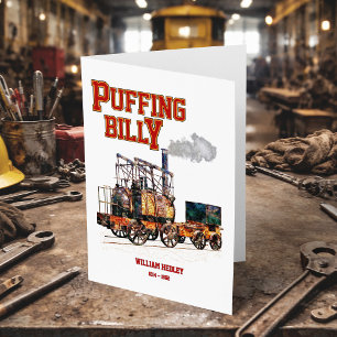 Puffing Billy Steam Train English Locomotive  Thank You Card