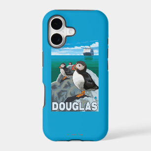 Puffins & Cruise Ship - Douglas, Alaska