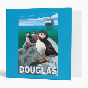 Puffins & Cruise Ship - Douglas, Alaska Binder
