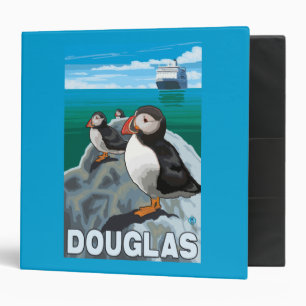 Puffins & Cruise Ship - Douglas, Alaska Binder