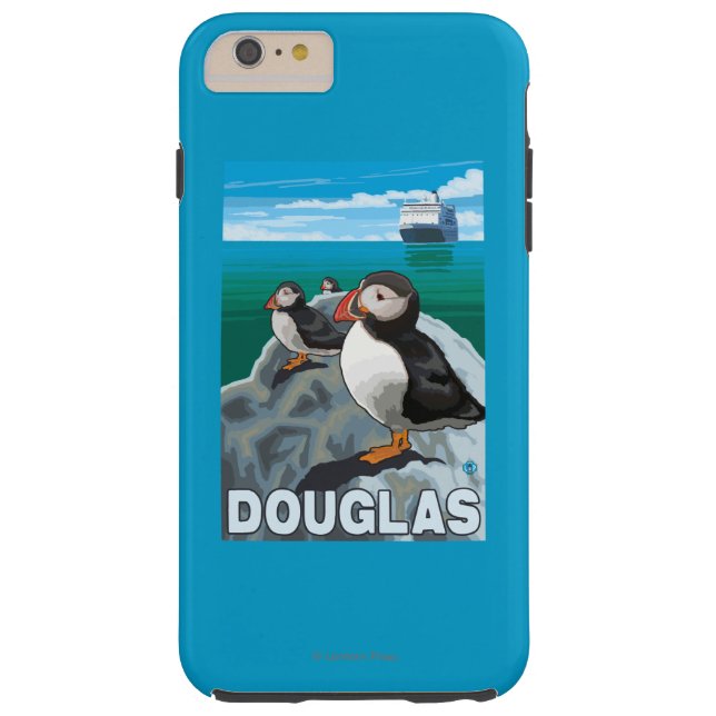Puffins & Cruise Ship - Douglas, Alaska Case-Mate iPhone Case (Back)