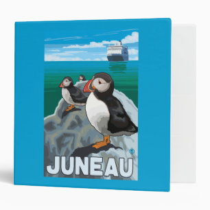 Puffins & Cruise Ship - Juneau, Alaska Binder