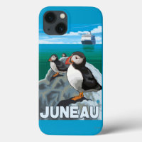 Puffins & Cruise Ship - Juneau, Alaska