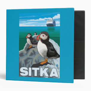 Puffins & Cruise Ship - Sitka, Alaska Binder