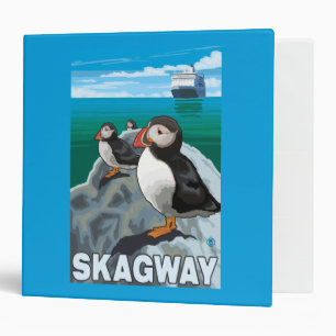 Puffins & Cruise Ship - Skagway, Alaska Binder