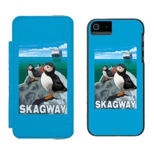 Puffins & Cruise Ship - Skagway, Alaska Incipio Watson™ iPhone 5 Wallet Case