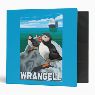 Puffins & Cruise Ship - Wrangell, Alaska Binder