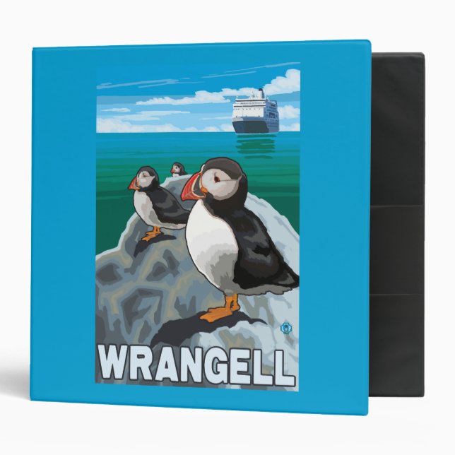Puffins & Cruise Ship - Wrangell, Alaska Binder (Front/Inside)