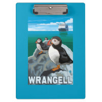 Puffins & Cruise Ship - Wrangell, Alaska