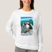 Puffins & Cruise Ship - Wrangell, Alaska