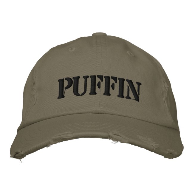 PUFFINS EMBROIDERED HAT (Front)