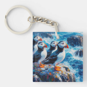 Puffins Keychain