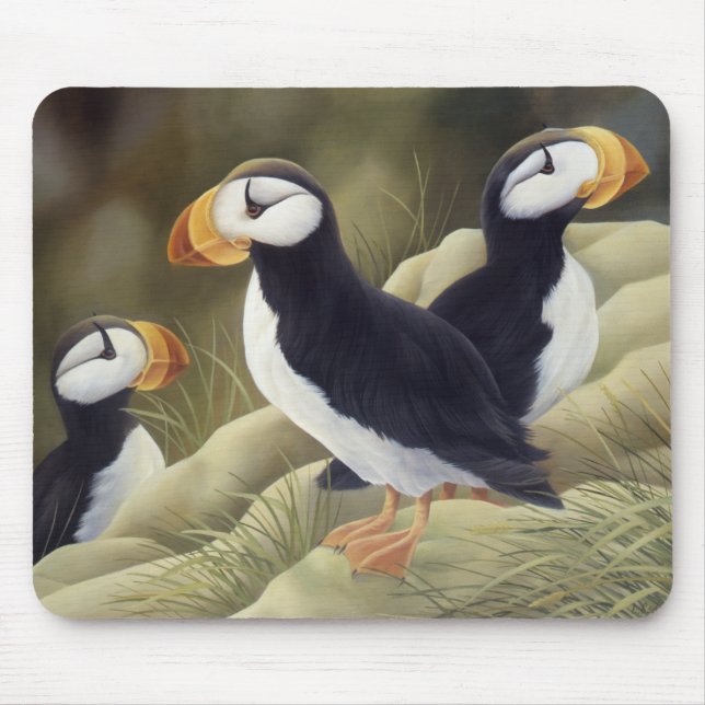 Puffins Mouse Pad (Front)