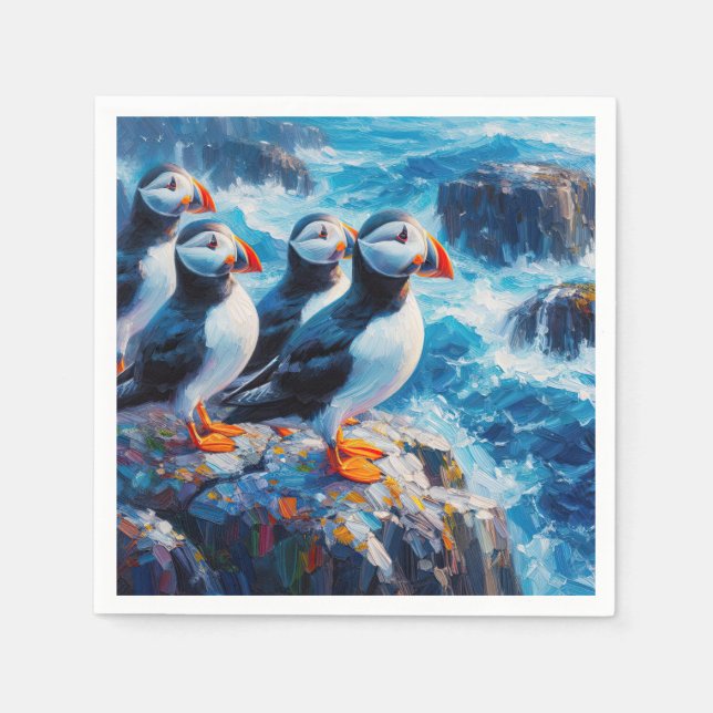 Puffins Napkin (Front)