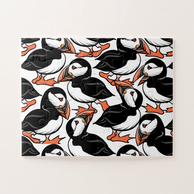 Puffins on Parade Jigsaw Puzzle (Horizontal)