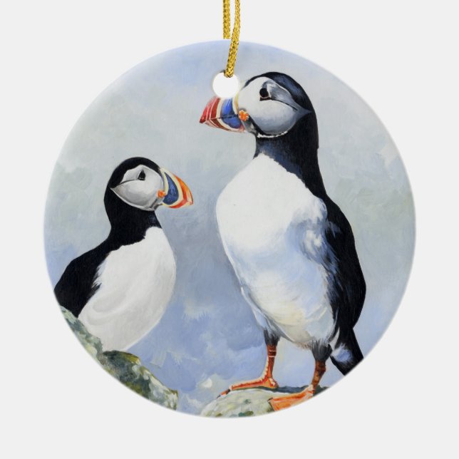 Puffins Ornament (Front)