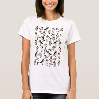 Puffins Pattern T-Shirt