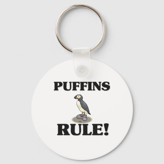 PUFFINS Rule! Keychain (Front)