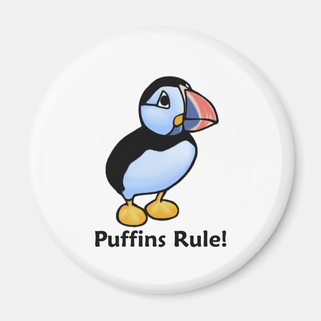 Puffins Rule! Magnet (Front)