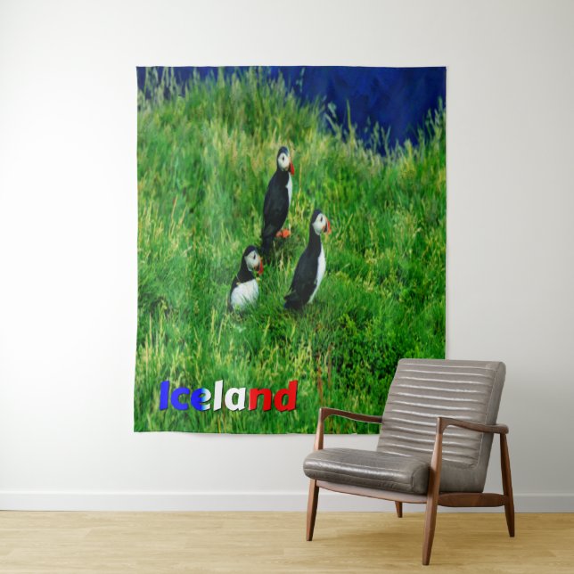  Puffins  Tapestry (In Situ)