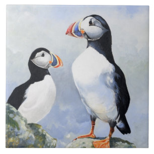 Puffins Tile/Trivet Tile