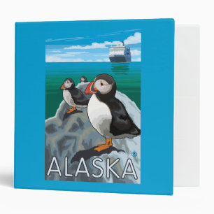 Puffins watching a Cruise Ship Binder
