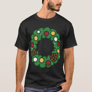 Puffy Christmas Ornament Wreath T-Shirt