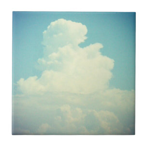 Puffy Cloud Blue Sky Tile