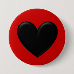 Puffy Heart 3 Inch Round Button