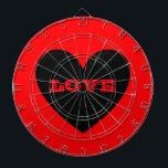 Puffy Heart Dartboard<br><div class="desc">Puffy heart dartboard. Background colour and text can be customized.</div>