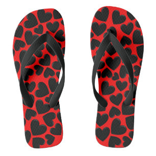 Puffy Heart Flip Flops