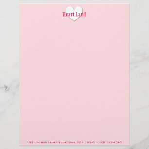 Puffy Heart Letterhead
