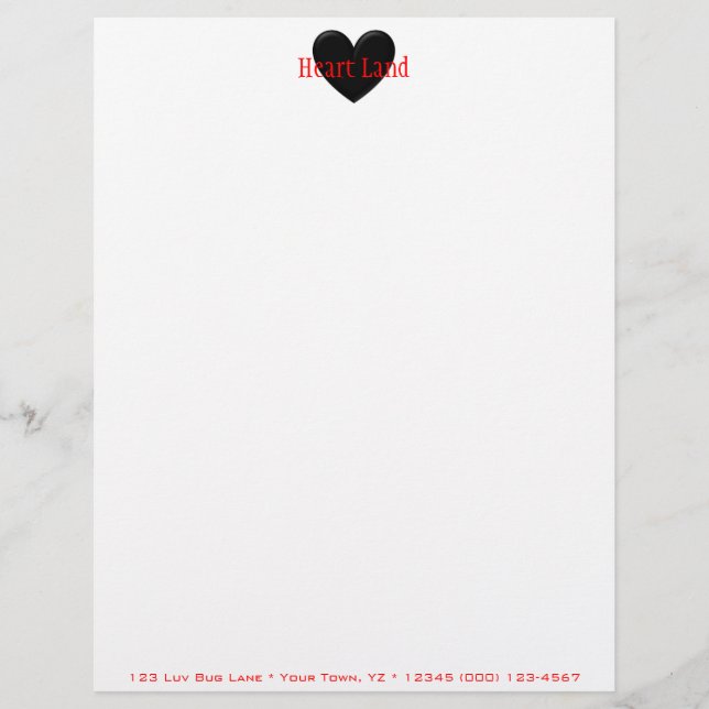 Puffy Heart Letterhead (Front)